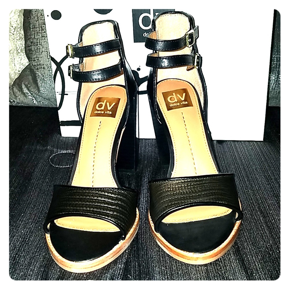 Bronze/Black Leather 3" heels